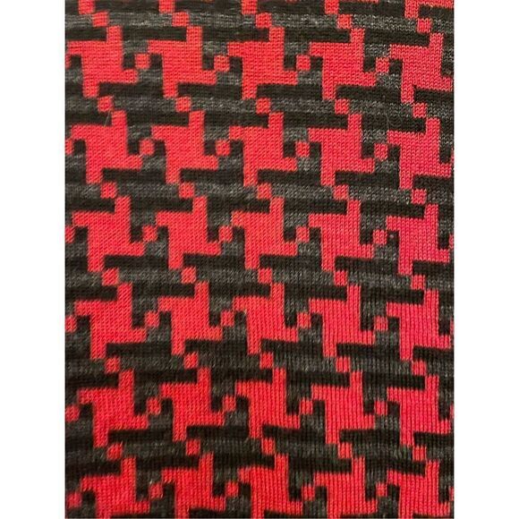 Pendleton 100% Merino Wool Cocoon Cardigan Sweater One Size Red Houndstooth - Picture 6 of 8